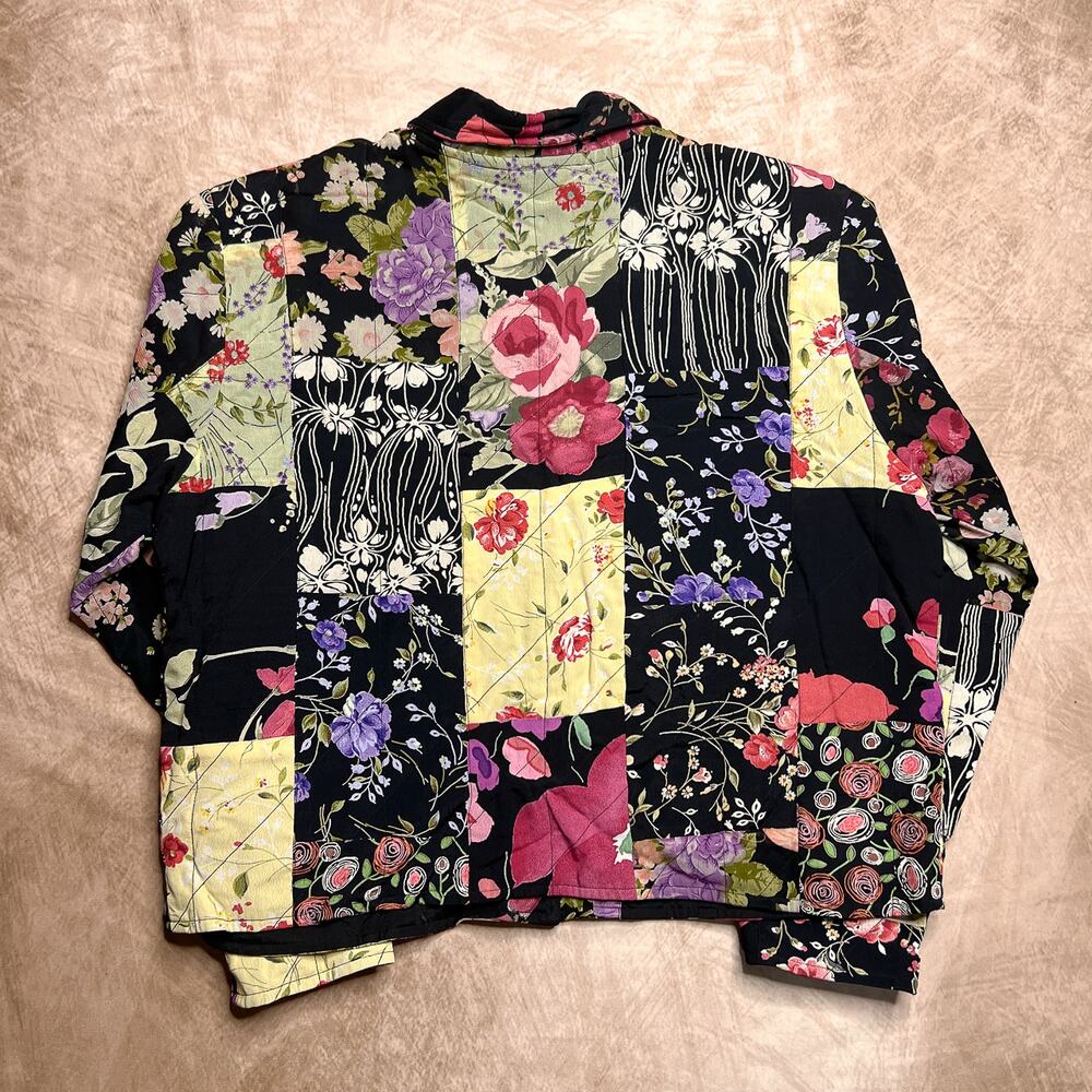 Vintage 90s Casual Studio Patchwork Jacket Uphols… - image 2
